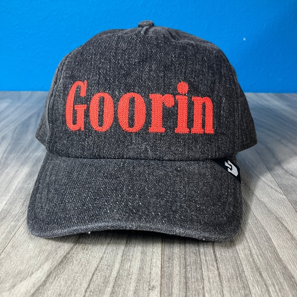 Goorin Bros Hat Smoke Signal Men's One Size Adjustable Black Denim‎ Snapback Cap
